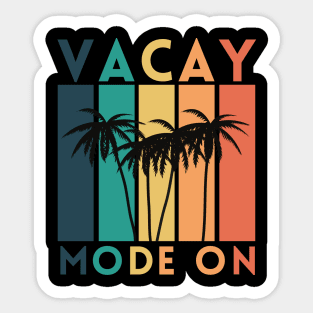 Vacay Mode on Summer Holiday Design Sticker